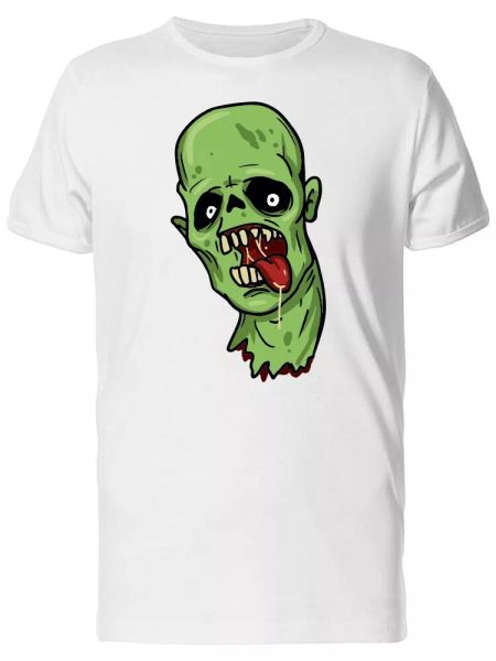 

Green Zombie Head Screaming Men's Tee -Image by Shutterstock, White;black