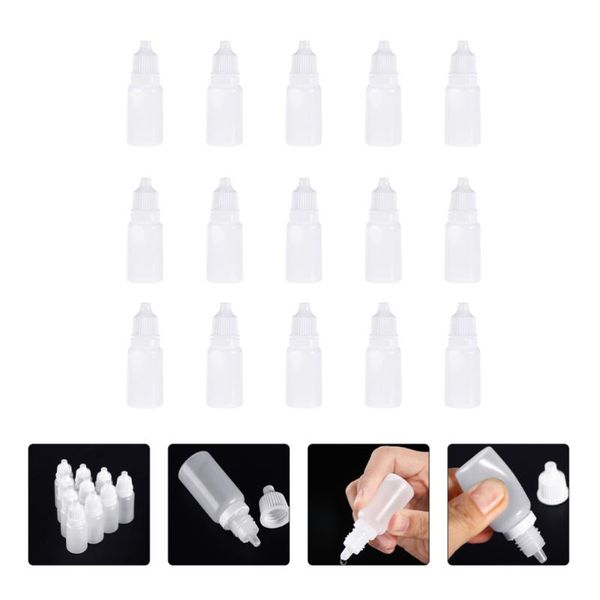 

storage bottles & jars 60pcs 10ml refillable empty eye liquid dropper containers