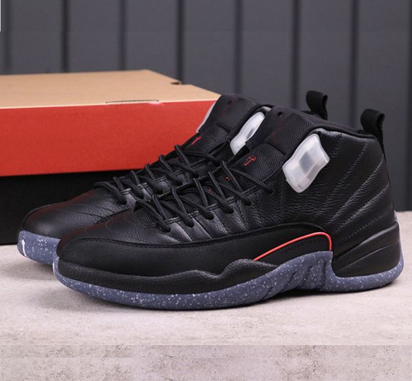 

shoes authentic 12 utility men basketball twist 12s ovo black-bright crimson-white trainers sneaker ct8013-106 original