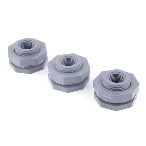 

1pc 1/2"-2" pvc water tank connector female thread plastic aquarium fittings for garden tower adapter watering equipments