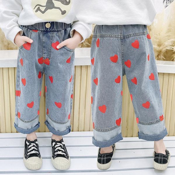 

jeans 2021 spring girls baby clothing 2 years old toddler fashion, Blue