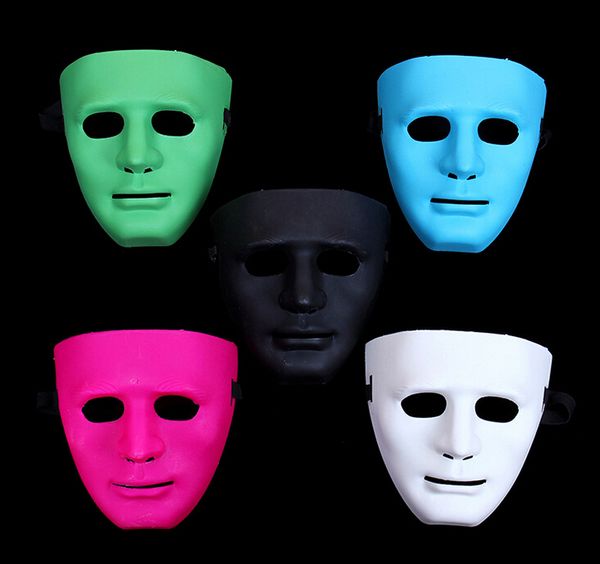 

festival mask hiphop halloween party masks jabbawo girls boys men women party costome pure 8 color mask