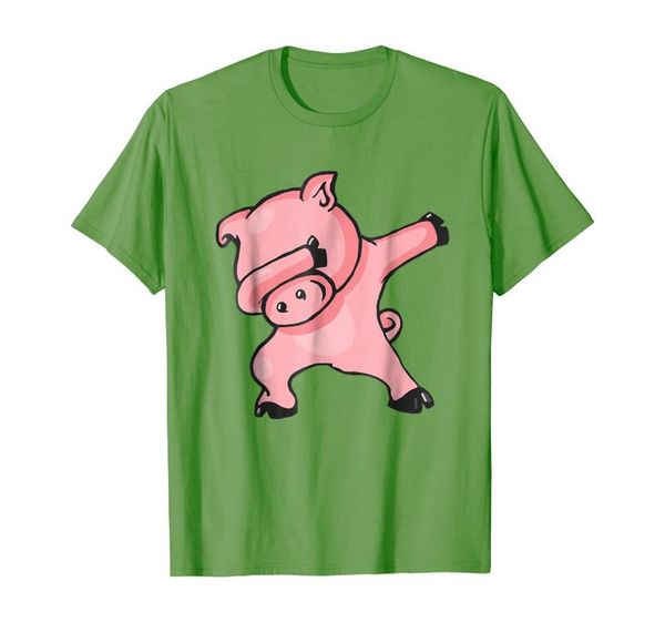 

men's t-shirts funny swine dab - dabbing pig farmer t-shirt, White;black