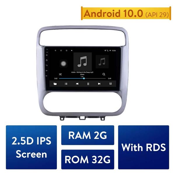 9-дюймовый 2.5D IPS-экран автомобильный DVD мультимедийный проигрыватель на 2001-2004 гг. Honda Stream RDS Radio GPS Android 10.0 RAM 2GB ROM 32GB