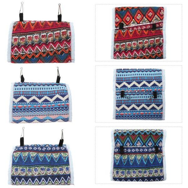 

3pcs pet parrot perch tents bird nest house hammock hanging hut shed hideaway cages