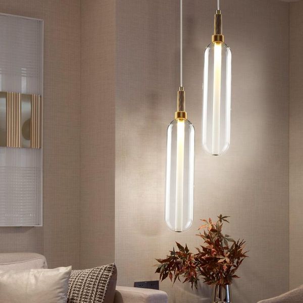 

pendant lamps personalized bedside chandeliers modern minimalist dining hall lights creative bar tv background wall aisle porch lamp