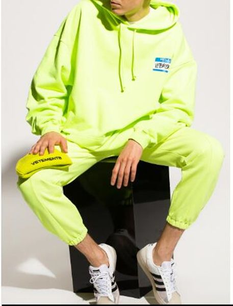 

vetements hello my name is vetements letter logo hoodie winter vetements high street leisure hooded with letters on the front, Black