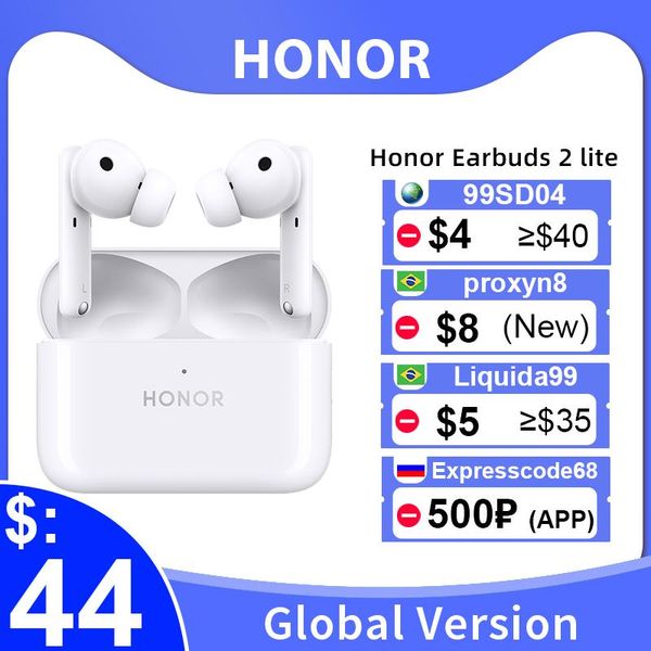 

headphones & earphones global version honor earbuds 2 lite tws wireless bluetooth earphone aac active noise cancellation 5.2 for 50 pro