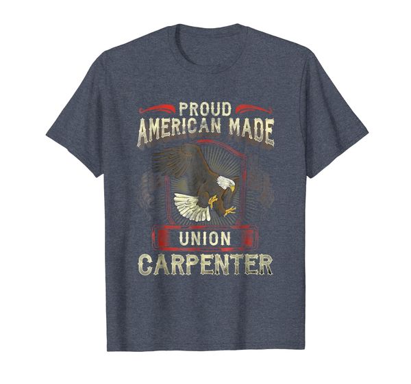 

proud union master carpenter shirt worker eagle american, White;black