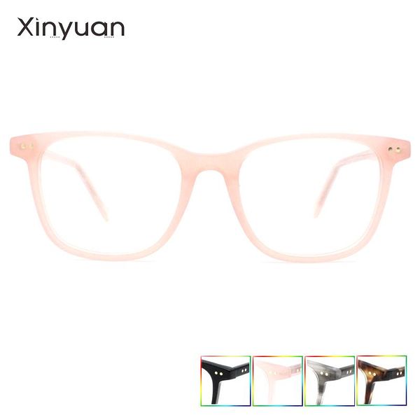 

fashion sunglasses frames a011 transparent acetate prescription glasses frame women optical eye men square myopia clear eyeglasses, Black