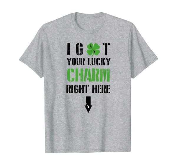 

i got your lucky charm right here st. patty's day t-shirt, White;black