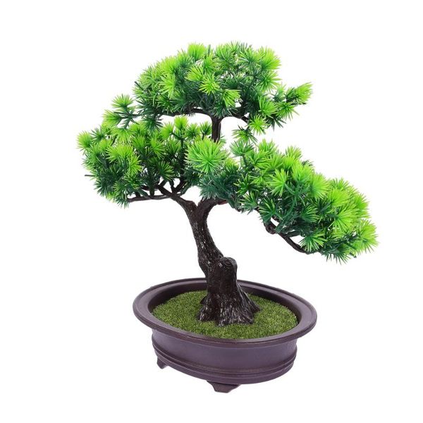 

potted plant artificial pine bonsai for home office table decoration decorative flowers & wreaths