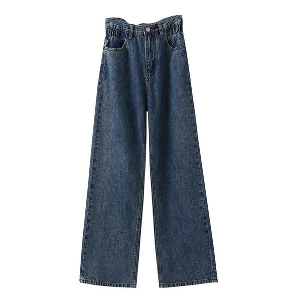 

women's jeans 2021 women for fashion straight loose long vintage high waist casual cotton jean female denim pants wj128, Blue