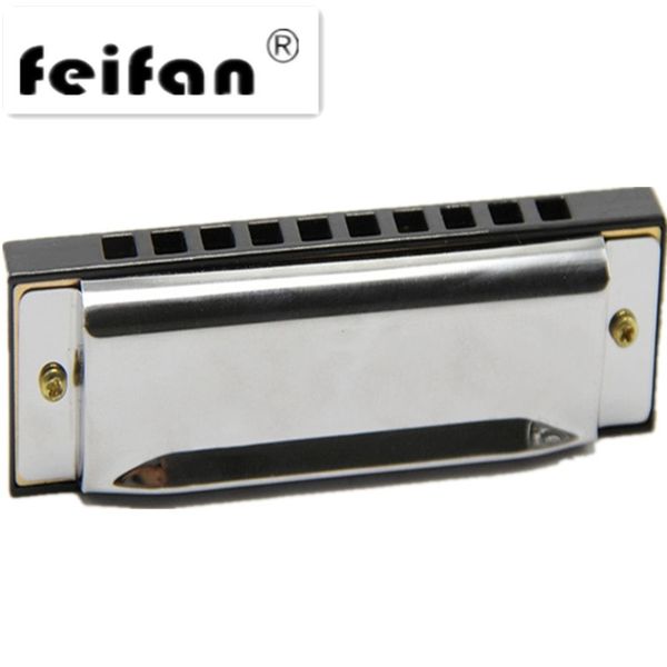 

feifan 10 hole blues metal harmonica