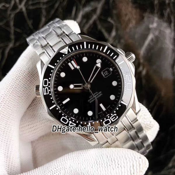 Designer Watches Best Edition 300M Diver 212.30.41.20.01.003 ETA2824 Automatic 007 Black Dial Mens Watch Ceramics Bezel Steel Ss Band Sapphire Gent Discount