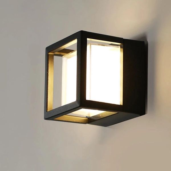 

outdoor wall lamps human body motion sensing led lamp waterproof sconces villa garden porch aisle lighting fixture aluminum ac220v