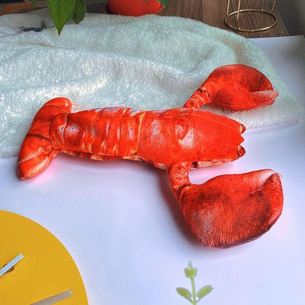 

cat toys 3d interactive catnip crayfish shape toy pillow doll simulation fish electric usb pet home product