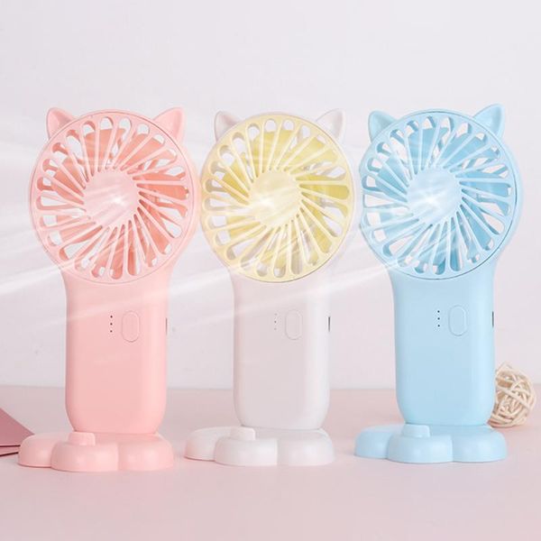 

electric fans cute portable mini fan speed adjustable usb rechargeable desk handheld air conditioner cooler outside travel artifact