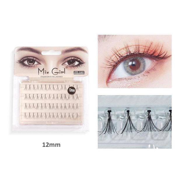 

false eyelashes single cluster a-shaped grafting fake eyelash bunche individual eye extension makeu l2v2