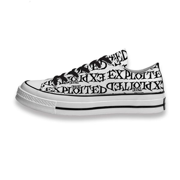 

custom printed shoes music band logo exploited sneakers low mens womens skateboard sport footwear diy trainers canvas casual shoe