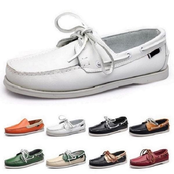 

fashion mens casual shoes type516 leather british style black white brown green yellow red outdoor comfortable breathable chaussures zapatos