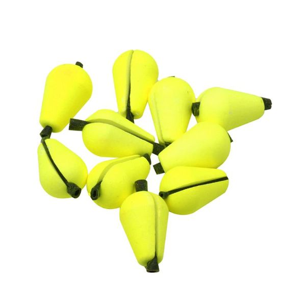 

fishing accessories 6pcs highly visibility water drop float foam strike indicator - yellow