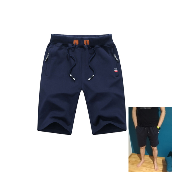 

men's shorts 2021 solid summer mens beach breathable cotton casual male sports home brand clothing, White;black