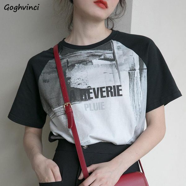 

short sleeve t-shirts women letter printed casual plus size 3xl summer tees harajuku womens tshirts high street chic kpop retro women's, White