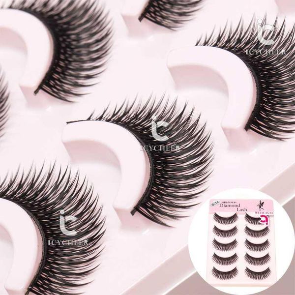

false eyelashes mink hair 5 pairs makeup eye lashes natural bushy cross black1