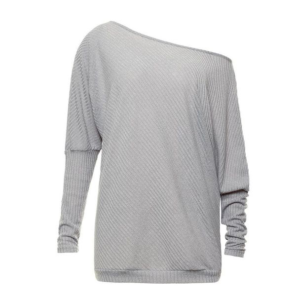 

women's sweaters wepbel solid color sweater women slash neck off shoulder long batwing sleeve 2021 spring casual jumper, White;black