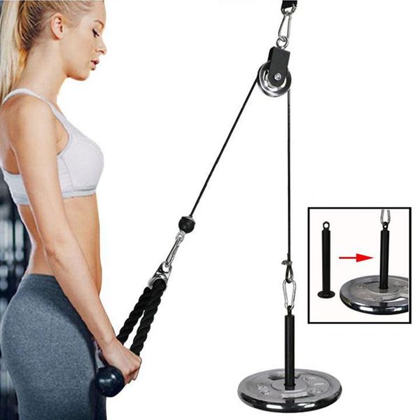 

accessories fitness diy gym pulley cable machine attachment pull down loading pin lifting arm biceps triceps hand training equipment