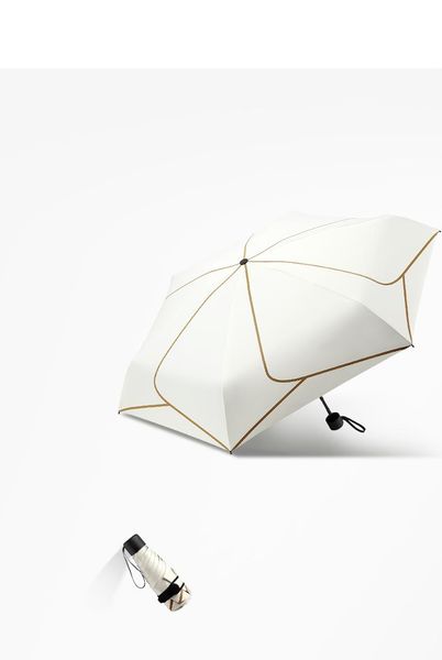 

umbrellas shade 5fold umbrella girl simple super light portable anti-uv sun protection sunny ombrello rain gear be50um