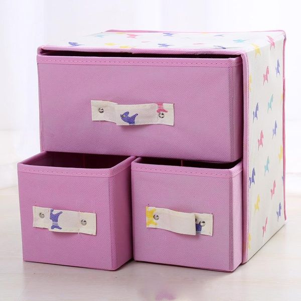 

storage drawers multi-function bra underwear box foldable home non-woven wardrobe drawer scarf socks