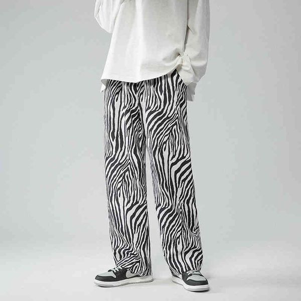 

men's pants autumn straight zebra print 78mn, Black