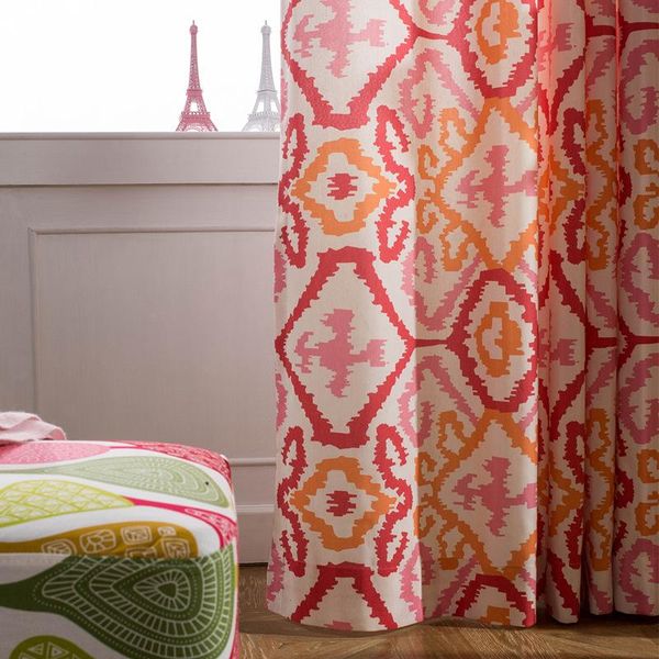 

modern minimalist european-style polyester-cotton shading printing curtains for living dining room bedroom. curtain & drapes