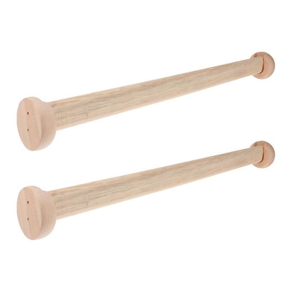 

hangers & racks 2pcs closet rods sturdy simple wardrobe clothes rails wood hanger