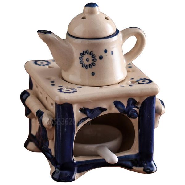 

fragrance lamps ceramic stove home retro essential oil lamp candle for bedroom toilet beauty salon