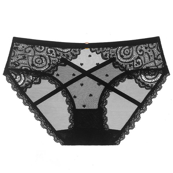 Mulheres Sexy Mesh Briefs Calcinhas Transparentes Voltar Oco Cruzes Elásticas Adolescentes Garotas Precinações Para Estudante Nightwear Panty