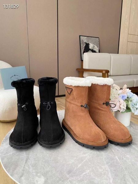 

2022 designer women space boots quilted nylon mid cotton boots down leather fashion camouflage waterproof shoes winter warm booties with box, Black