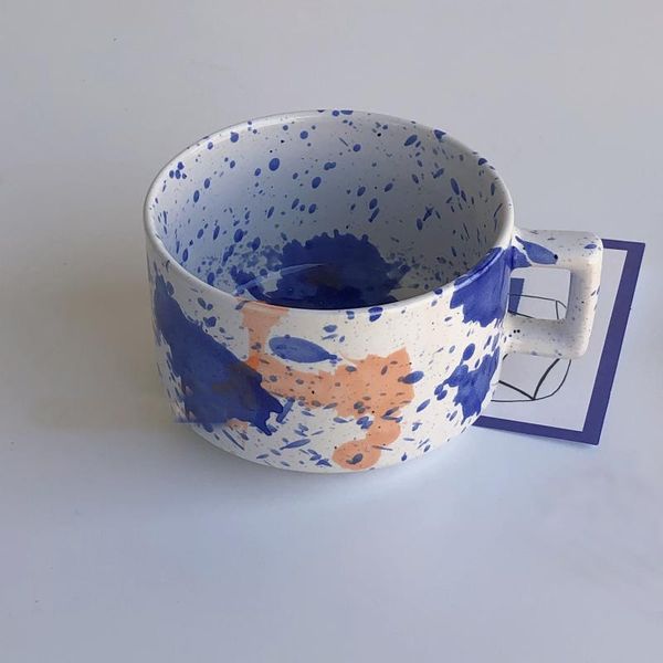 

mugs colourful splash ink ceramics coffee mug milk tea office cups drinkware