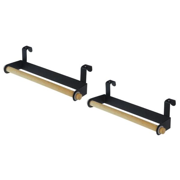 

hooks & rails 2pcs nail-hanging poles kitchen storage holders towel racks