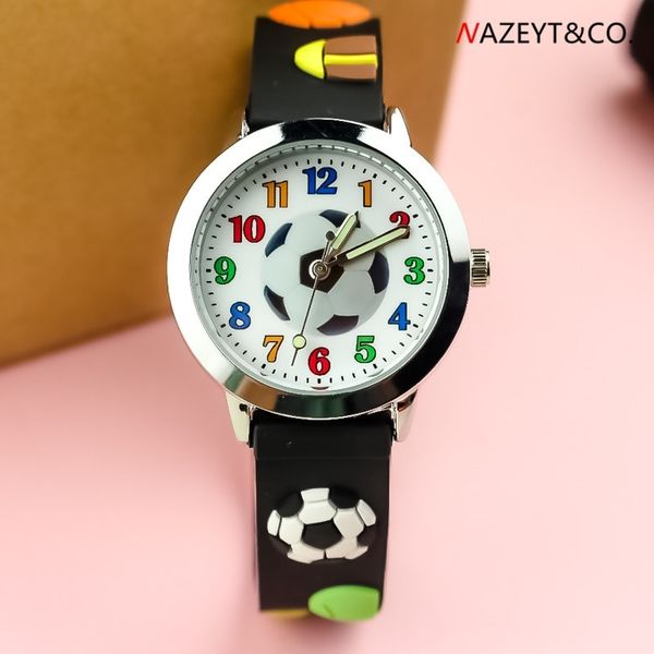 

new 3d silicone cartoon sports watch children's football gift table