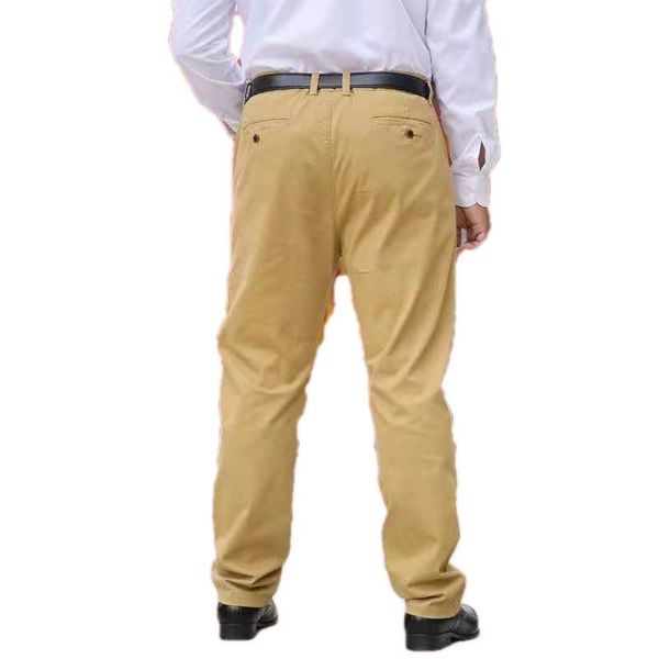 

men's elastic loose straight slacks plus size pants, Black