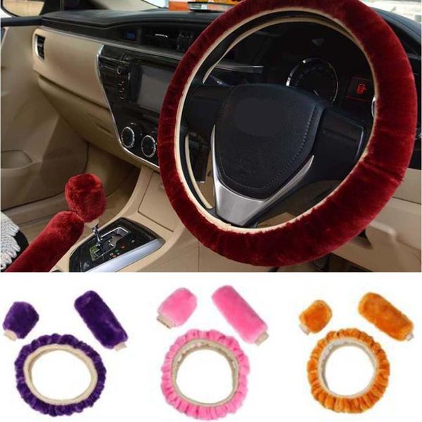

steering wheel covers warm automotive cover universal steering-wheel plush car