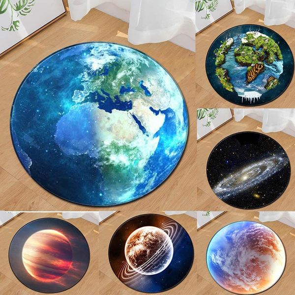 

carpets area rug for bedroom space planet earth pattern round carpet rugs children living rooms floor mat computer chair