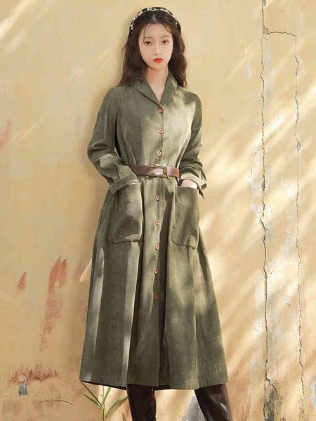 

casual dresses women 2021 spring autumn new solid color corduroy vestidos female retro mid-long thick warm dress ladies loose rgpz, Black;gray