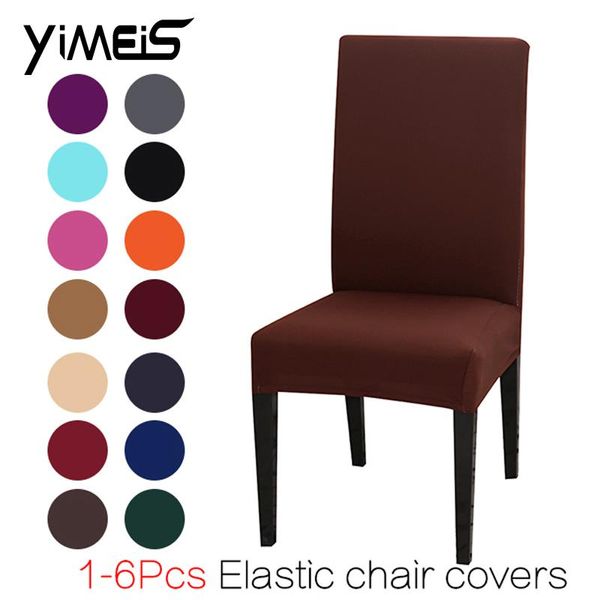 

chair covers dining solid color stretch elastic slipcovers for room banquet el kitchen wedding decor