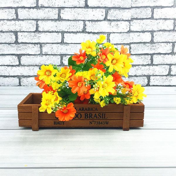 

colors artificial flowers daisy with yellow core wedding decoration simulation flower home decor for scrapbooking handicraft decorative & wr