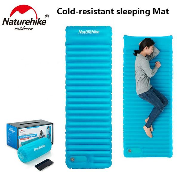 

outdoor pads naturehike inflatable camping mat protable 70d nylon thicken cold-resistant moisture-proof pad with sleeping pillow