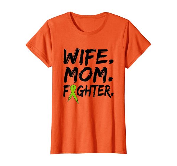 

womens wife mom fighter lyme disease awareness t-shirt, White;black